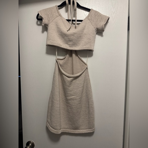NWT Cult Gaia Off White Annabel Knit Mini Dress Size Large - Picture 6 of 8